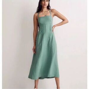 NWT Madewell Tie Back Cami Midi Dress